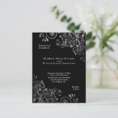 RSVP-website van Chic black Gray Wedding Briefkaart (Staand voorkant)