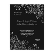RSVP-website van Chic black Gray Wedding