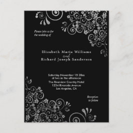 RSVP-website van Chic black Gray Wedding Briefkaart