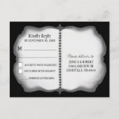 RSVP Wed Briefkaart - Halloween Skull Sinaasappel (Achterkant)