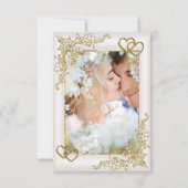 RSVP Weddenschap  Cream White Gold Hearts (Achterkant)