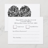 RSVP Weddenschap Foodies Heart Silver Response (Voorkant / Achterkant)