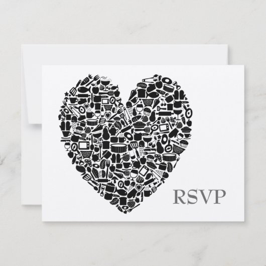 RSVP Weddenschap Foodies Heart Silver Response (Achterkant)