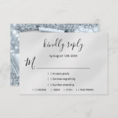 RSVP Weddenschap Glitter Bridal Grey Silver Blue (Voorkant / Achterkant)