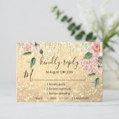 RSVP Weddenschap Glitter Bridal Mint Glitter Gold (Staand voorkant)