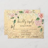 RSVP Weddenschap Glitter Bridal Mint Glitter Gold (Voorkant / Achterkant)