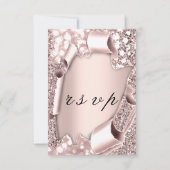 RSVP Weddenschap Glitter Lijst 3D Roos Blush (Achterkant)