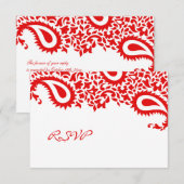 RSVP Weddenschap Indische stijlkaart (Voorkant / Achterkant)