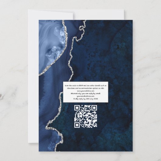 RSVP Weddenschap met zeemacht en zilveren geweren Kaart (Achterkant)