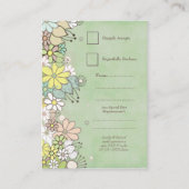 RSVP Weddenschap Neutrale bloemen DIY Aangepaste k Informatiekaartje (Achterkant)
