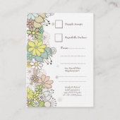 RSVP Weddenschap Neutrale bloemen DIY Aangepaste k Informatiekaartje (Achterkant)