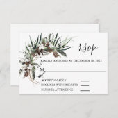 RSVP Weddenschap Winter Cotton Foliage Kerstmis (Voorkant / Achterkant)