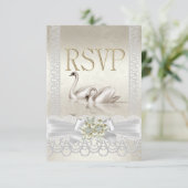 RSVP Weddenschappen White Pearl Lace Damask (Staand voorkant)