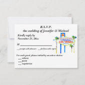 RSVP Wedding and Reception Las Vegas Kaartje (Achterkant)