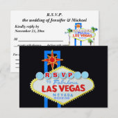 RSVP Wedding and Reception Las Vegas Kaartje (Voorkant / Achterkant)