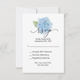 RSVP Wedding Blue Hydrangea