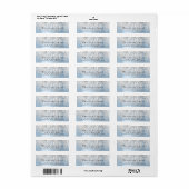 RSVP Wedding Bridal Blue Grey Sweet16th 15th Etiket (Full Sheet)