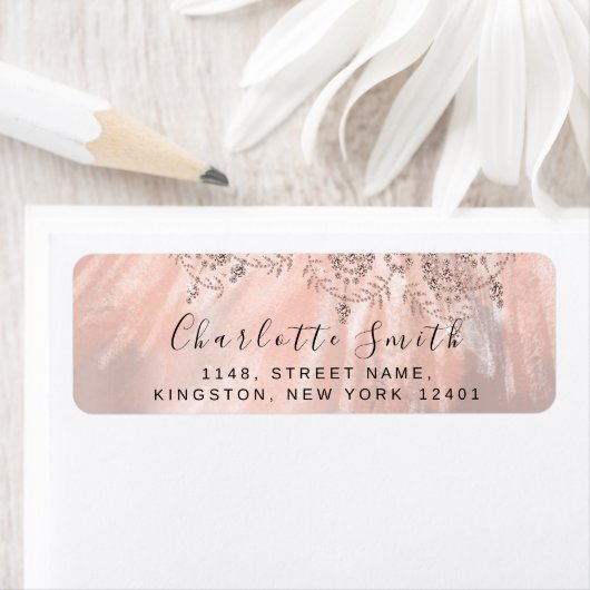 RSVP Wedding Bridal Roos Gold Sweet16th 15th Etiket (Insitu)