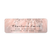 RSVP Wedding Bridal Roos Gold Sweet16th 15th Etiket (Voorkant)