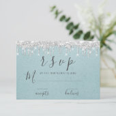 RSVP Wedding Bridal ShowerGray Silver Drift Water (Staand voorkant)