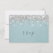 RSVP Wedding Bridal ShowerGray Silver Drift Water (Achterkant)