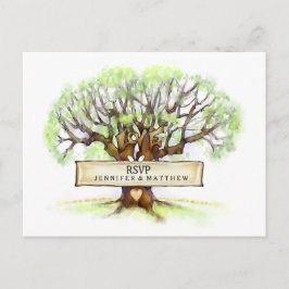 RSVP Wedding Briefkaart - De liefdesboom