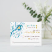 RSVP Wedding Briefkaart Pauw Veer (Staand voorkant)
