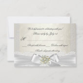 RSVP Wedding Cream Pearl Lace Damask Diamond (Achterkant)