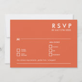RSVP Wedding Enclosure Verona Sunset Sinaasappel Kaart (Voorkant)