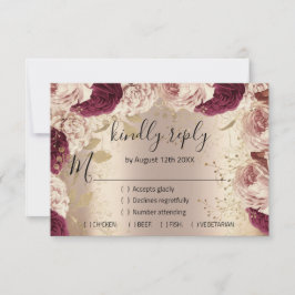 RSVP Wedding Glitter Bridal Roos Gold Wreatroze