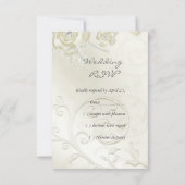 RSVP Wedding Gold Cream Pearl Floral Rozen (Achterkant)