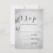 RSVP Wedding Gray Paper 3D Paarse muziek (Voorkant)
