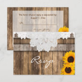 RSVP Wedding in een Rustic Wood en ras (Voorkant / Achterkant)