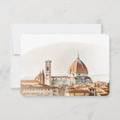 RSVP Wedding Insert Florence Italy Destination Kaart (Achterkant)