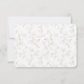 RSVP Wedding Insert Green & Gold Rustic Kaart (Achterkant)