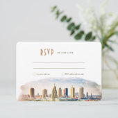 RSVP Wedding Insert New Orleans Destination Kaart (Staand voorkant)