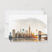 RSVP Wedding Insert New York Destination Invitatio Kaart (Achterkant)