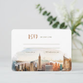 RSVP Wedding Insert New York Destination Kaart (Staand voorkant)