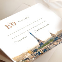 RSVP Wedding Insert Paris France Destination Invin
