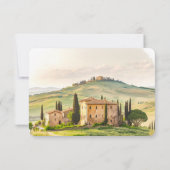 RSVP Wedding Insert Tuscany Italy Destination Kaart (Achterkant)