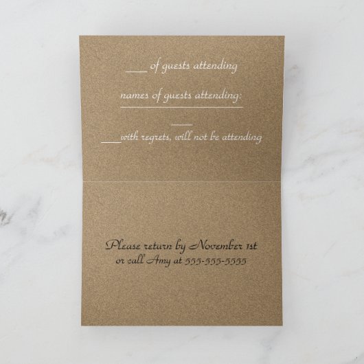 RSVP Wedding Invitation Sjabloon (Binnen)