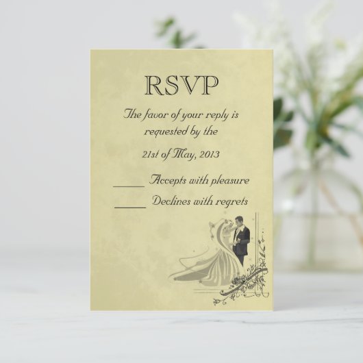 RSVP Wedding Kaart (Staand voorkant)