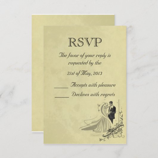 RSVP Wedding Kaart (Voorkant / Achterkant)
