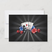 RSVP Wedding Las Vegas Casino Respond Kaarten Kaartje (Achterkant)