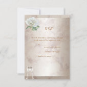 RSVP Wedding Marble Roos Cream White Champagne Kaart (Achterkant)
