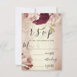 RSVP Wedding Marsala Florals Rozen PinkGlam