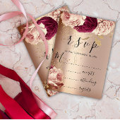 RSVP Wedding Marsala Florals Rozen Roze