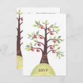 RSVP Wedding Monogram Apple Tree Carving (Voorkant / Achterkant)