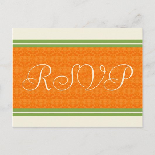RSVP Wedding Oranje Citrus Briefkaarten (Voorkant)