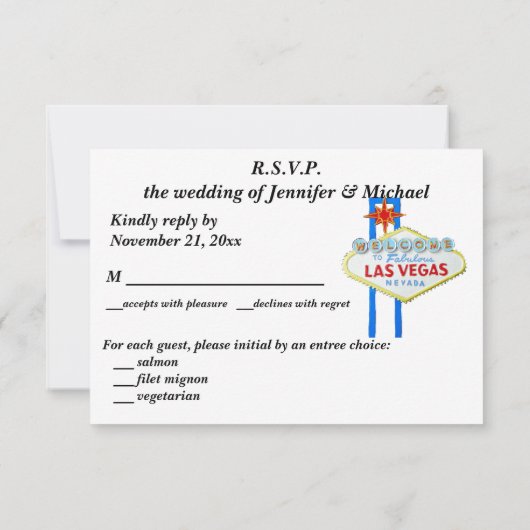 RSVP Wedding Reception Las Vegas (Achterkant)